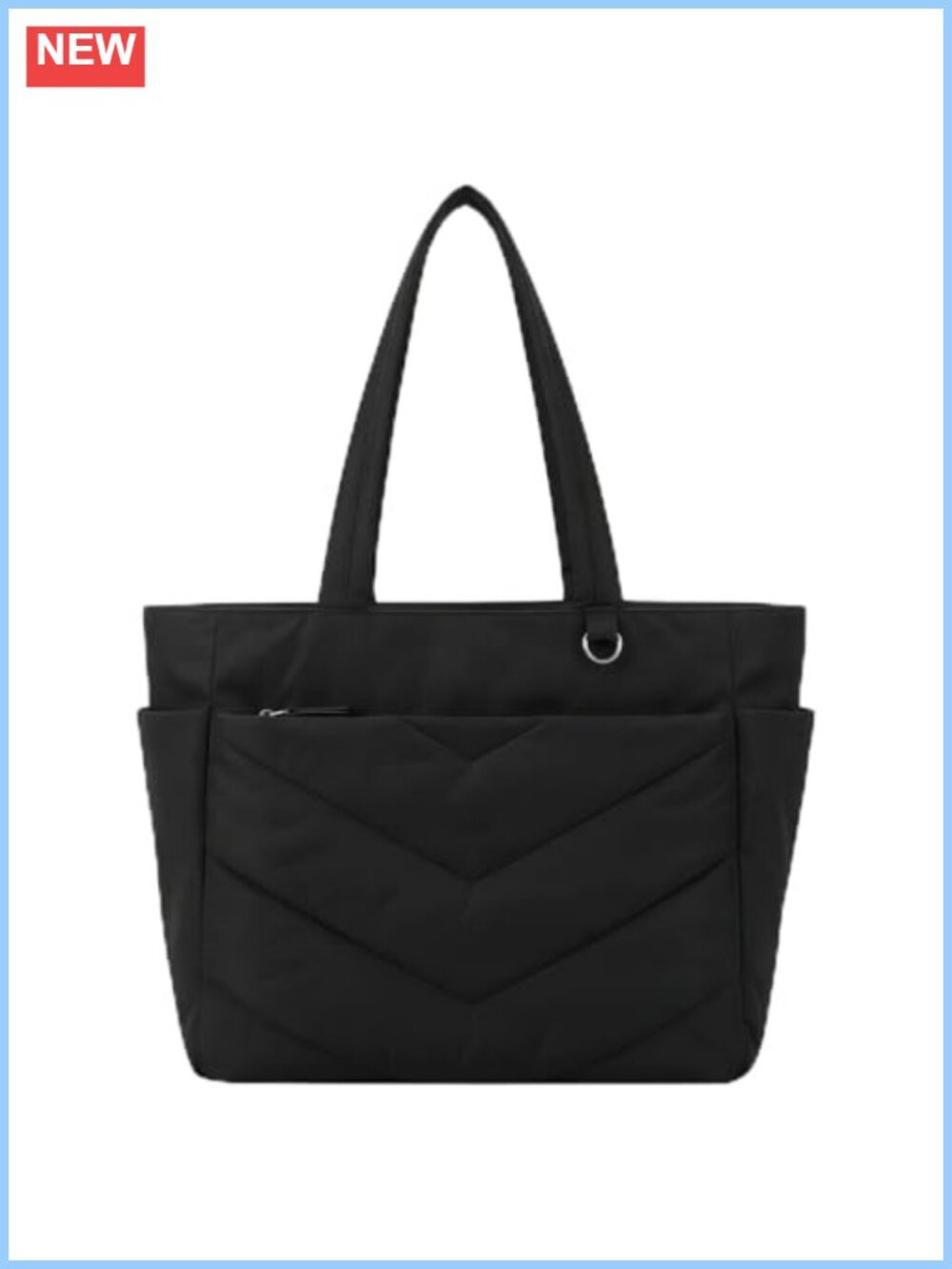 Quilted Puffer Tote Bag Large Capacity Travel Work Gym